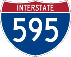 Straßenschild der I-595