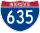 Straßenschild der I-635