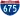 Straßenschild der I-675