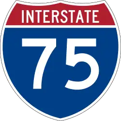 Straßenschild der I-75