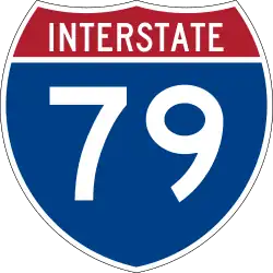 Straßenschild der I-79