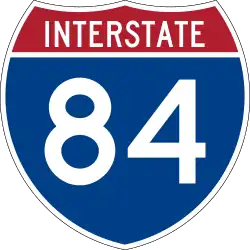 Straßenschild der I-84