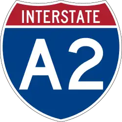 Straßenschild der I-A-2