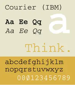 Schriftbeispiel für Courier