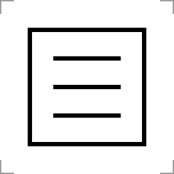 Alternative Darstellung des Symbols nach IEC 60417 mit umrahmtem Hamburger-Menü-Symbol