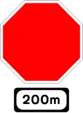 W-040 Ankündigung für Halt