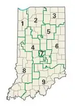 Indiana: Kongress-Wahlkreise