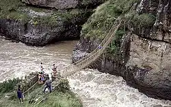 Hängebrücke Q’iswachaka über den Río Apurímac, Peru
