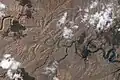 Flussschlingen des Bighorn River im Bighorn Canyon