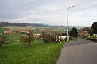Typische Landschaft des Bucheggberg: Streusiedlungen bei Ichertswil