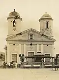 Die Kirche in Mayagüez, deren linker Turm bei einem Nachbeben einstürzte