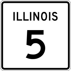 Straßenschild der Illinois State Route 5