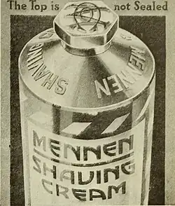 Werbung für „Mennen Shaving Cream“ aus dem Jahr 1839.