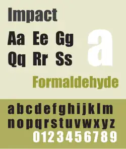 Schriftbeispiel für Impact