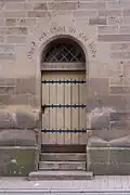 Protestantischer Glockenturm Eingang