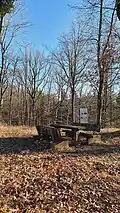 Burgplateau mit Infotafel