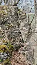 Natürliche Felsformation am Burgfelsen