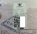 Indonesische Aufenthaltserlaubnis mit Ausreisegrenzkontrollstempel