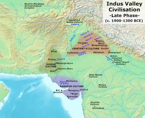 Späte Harappa-Zeit, ca. 1900–1300 v.&nbsp;Chr