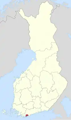Lage von Ingå in Finnland
