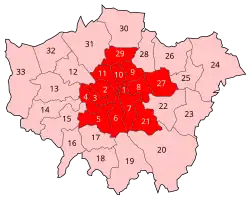 Inner London (gemäß Zensus)