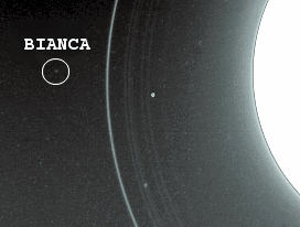Der Mond Bianca, aufgenommen von Voyager 2