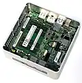Innenansicht eines Intel NUC der sechsten Generation