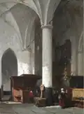 Ölfarbe auf Holz von Johannes Bosboom