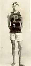 Der dreifache Standsprungzweite Irving Baxter, gleichzeitig Doppelolympiasieger im Hoch- und&nbsp;Stabhochsprung