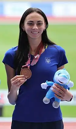 Iryna Heraschtschenko Geteilter Rang acht mit 1,89&nbsp;m
