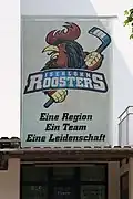 Banner über dem Ticketschalter