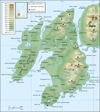 Karte von Islay-Sund