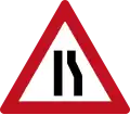 110 Einseitig verengte Fahrbahn – Verengung rechts