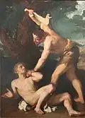 Gaetano Gandolfi, Kain erschlägt Abel, Mitte 18. Jahrhundert, Gemälde