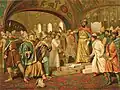 Iwan III. zerreißt die Urkunde des Khans