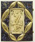 Evangeliar des Notker von Lüttich, Lüttich, Musée Curtius. Elfenbein und Email