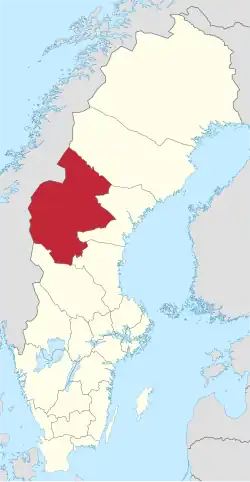 Lage von Jämtlands län