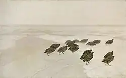 Darstellung einer Winterlandschaft von Chełmoński