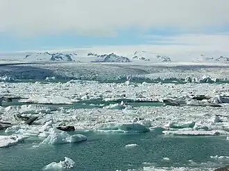 Esjufjöll hinter dem Breiðamerkurjökull