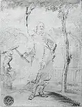 Jürgen Ovens: Herzog Friedrich III. vor dem Herkulesbrunnen