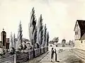 Partie vor Schmiedtor (Aquarell, ca. 1800)