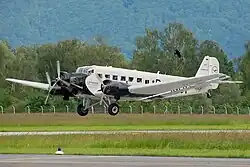 Die Maschine bei der Landung in Salzburg, 2006