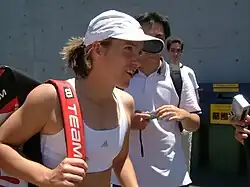 Foto einer Tennisspielerin