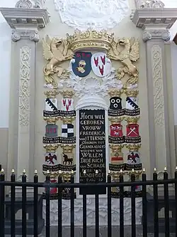 Grabmonument für Frederica van Ittersum, Witwe des Willem Diderich van Schade (†&nbsp;1629), in der Schildkerk im niederländischen Rijssen.