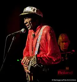 Die Rock'n'Roll Legende Chuck Berry 2013 beim Steinegg Live Festival