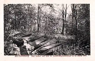 Alte Gräber auf dem St. Jacobi-Friedhof, Postkarte um 1899