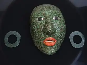 Jade-Maske der Maya (8.&nbsp;Jh.)