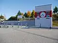Der Neubau des Jahnturms aus dem alten Stadion fungiert als Treffpunkt vor dem Spiel (Oktober 2021).