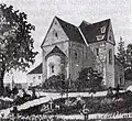 Foto der Kirche aus dem Jahr 1888 mit Blick von Nordosten. Das helle Gebäude links ist die bei der Restaurierung abgerissene Sakristei.