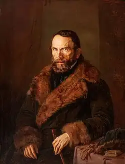 Bildnis eines bärtigen Mannes im Pelzrock, 1858, 117 × 88 cm